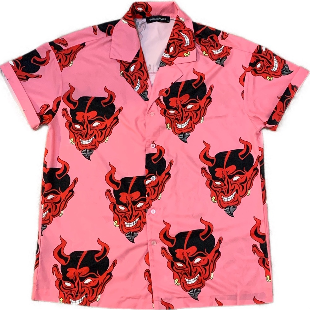 Pink devil button up